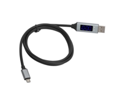 Cable de datos EOOCOO con carga rápida de 3A e indicador de voltaje y corriente.