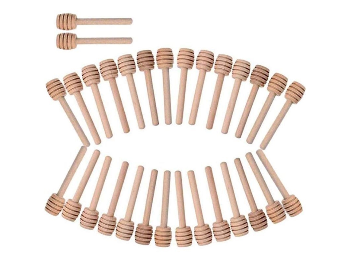 2026altiro-30 Cucharas De Miel De Madera En Espiral De 8 Cm Para Bodas, Aniversarios Y Regalos De Bebé.