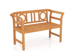 Banco Jardín De Madera Acacia Costway Con Respaldo Y Reposabrazos (carga 360 Kg - Madera De Acacia - Natural)
