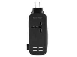 Cargador de viaje EOOCOO (4 salidas USB, amplio rango de voltaje 110-240V)