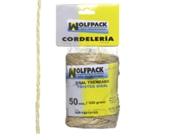 Cuerda Sisal Nº1 2 Cabos (Bobina 220 gr. / 50 m.) WOLFPACK LINEA PROFESIONAL