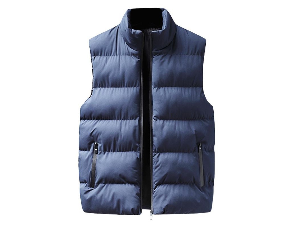 2026-chaleco Acolchado Casual Outdoor Para Hombre Con Cuello Alto Mystdiy
