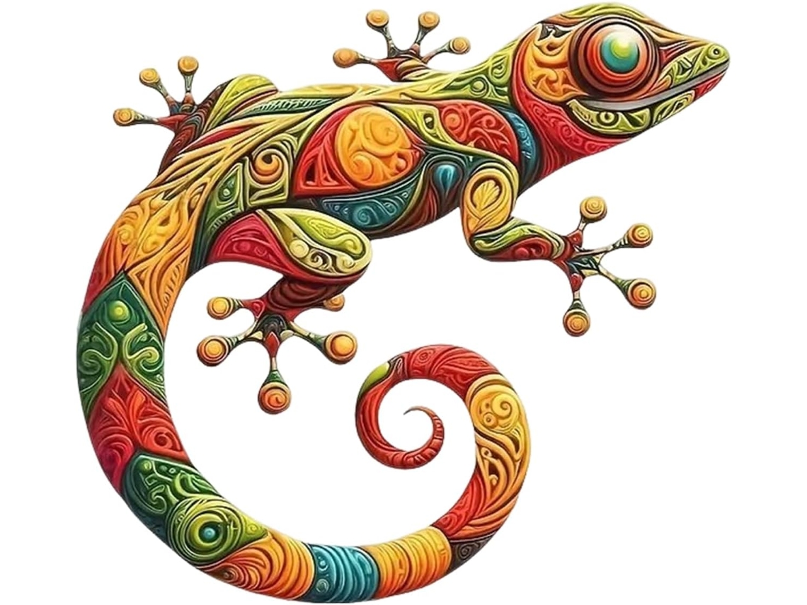 Arte Mural De Lagarto, Decoración De Pared De Geco - Decoración De Pared De Geco Para Exteriores | E