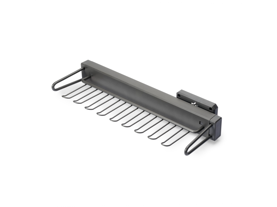 Porta lazos lateral extraíble Cuarzo, Plástico y Aluminio, Titanio Emuca