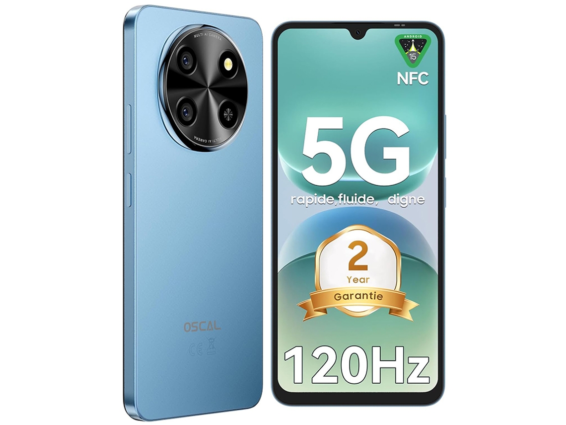 5G Smartphone OSCAL Tiger 8 (6.88'' - 12 GB - 128 GB - Negro)