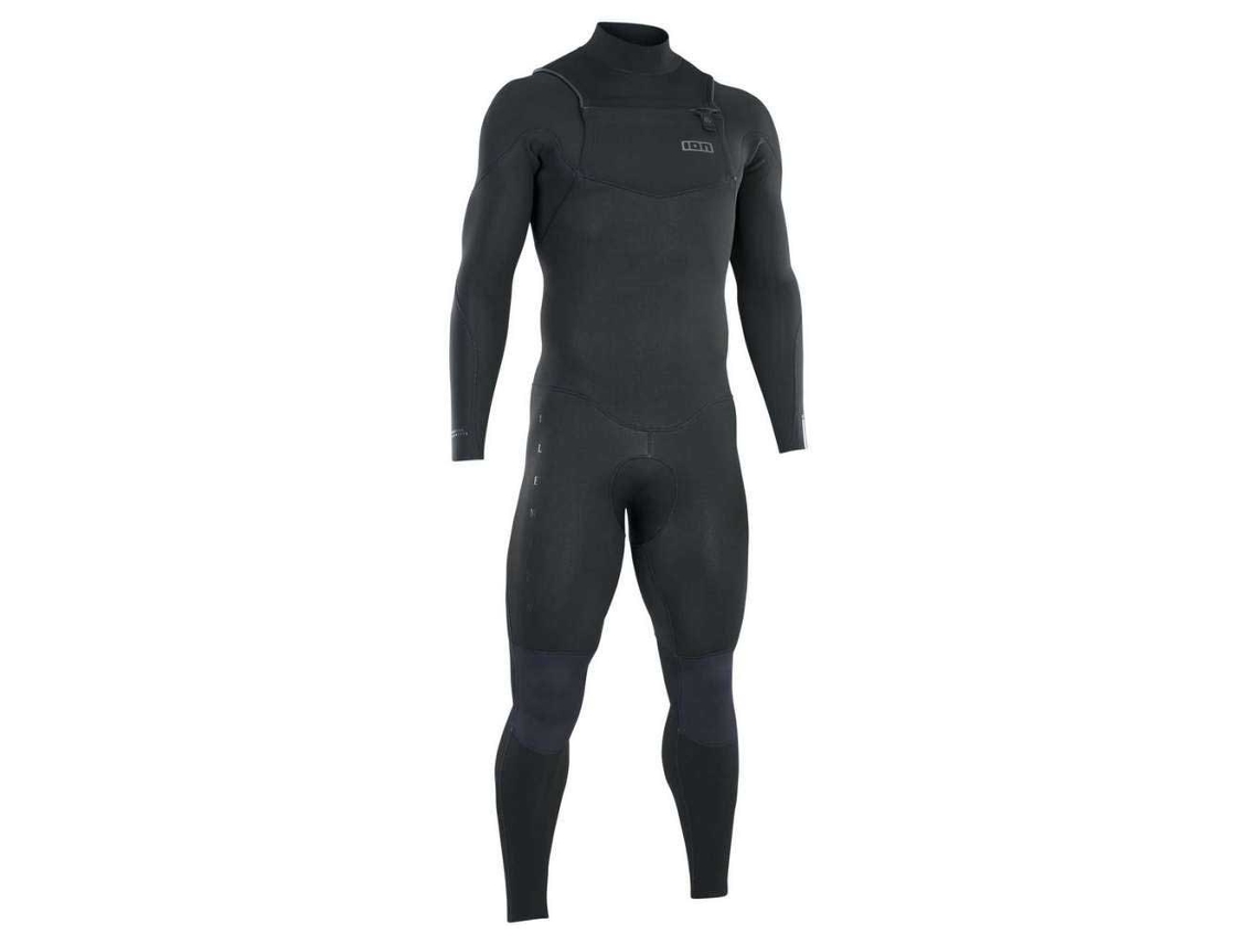Terno de Neoprene Manga Longa com Zíper no Peito Element 5/4 Mm Preto Xsion