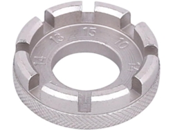 Llave para radios de bicicleta de montaña, plateada, herramienta de ajuste de radios, 8 ranuras, acero duradero Gokoco