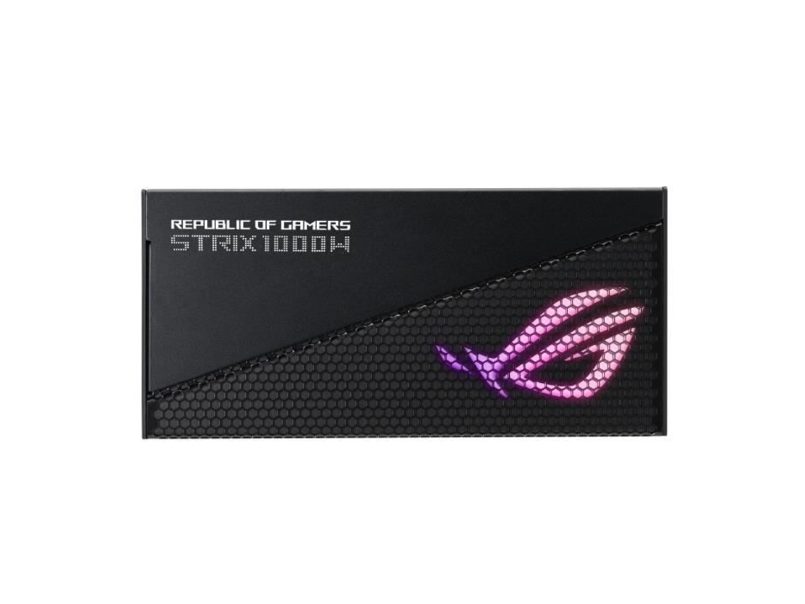 Rog Strix 1000W Gold Aura Edition Fuente de alimentación para PC negra Gestión de cables Pcie 5X 1000 vatios ASUS