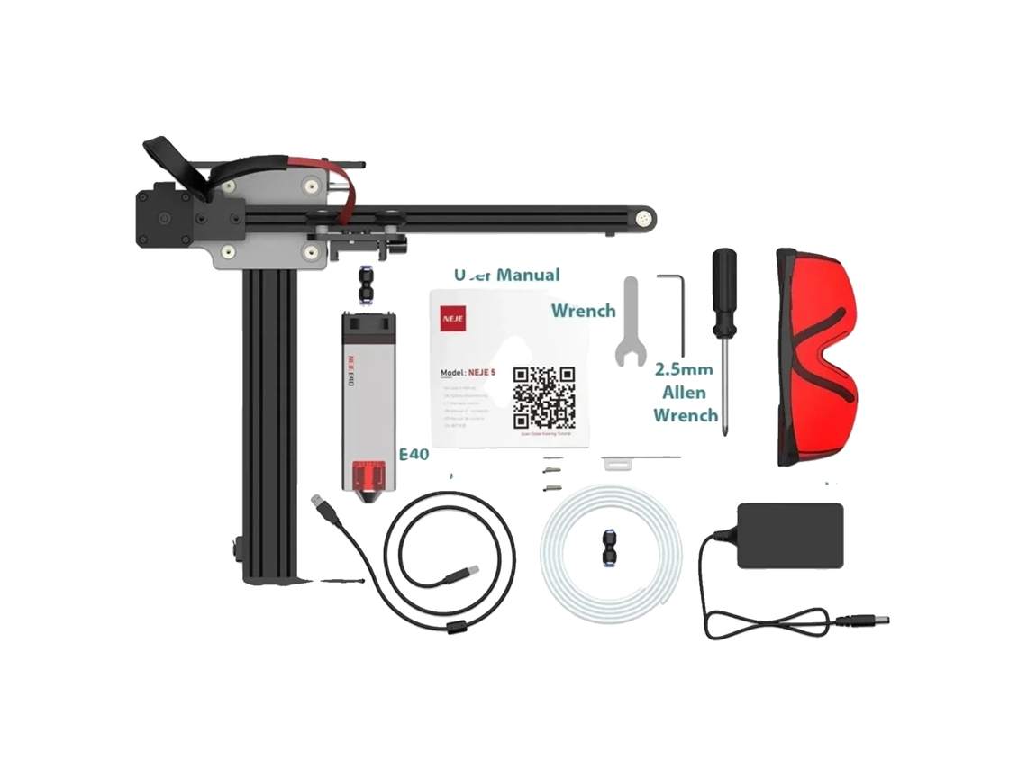Grabadora láser, alto rendimiento, compatibilidad con diversos materiales, Neje 5 E40 12w
