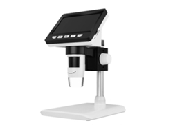 Microscopio electrónico digital portátil de sobremesa 50x-1000x 1080p con luz LED (blanco)