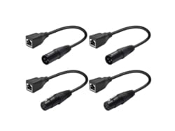Bj-adaptador De Cabo Xlr 3 Pinos Macho Para Rj45 E Xlr 3 Pinos Fêmea Para Conversor Feminino Rj45 Dmx Ethernet