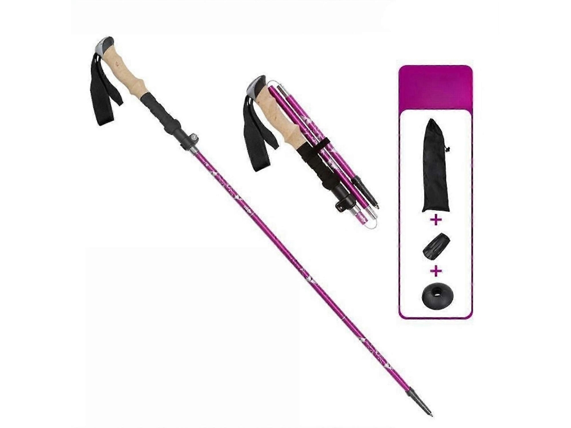 Bastón plegable y compacto para senderismo, equipo deportivo para actividades al aire libre, ligero y plegable, ideal para trekking.