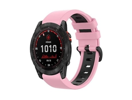Correa De Reloj Inteligente Para Garmin Tactix 7, Correa De Reloj Deportiva De Silicona De 26Mm, Bicolor, Rosa Y Negro VENISYMLIS