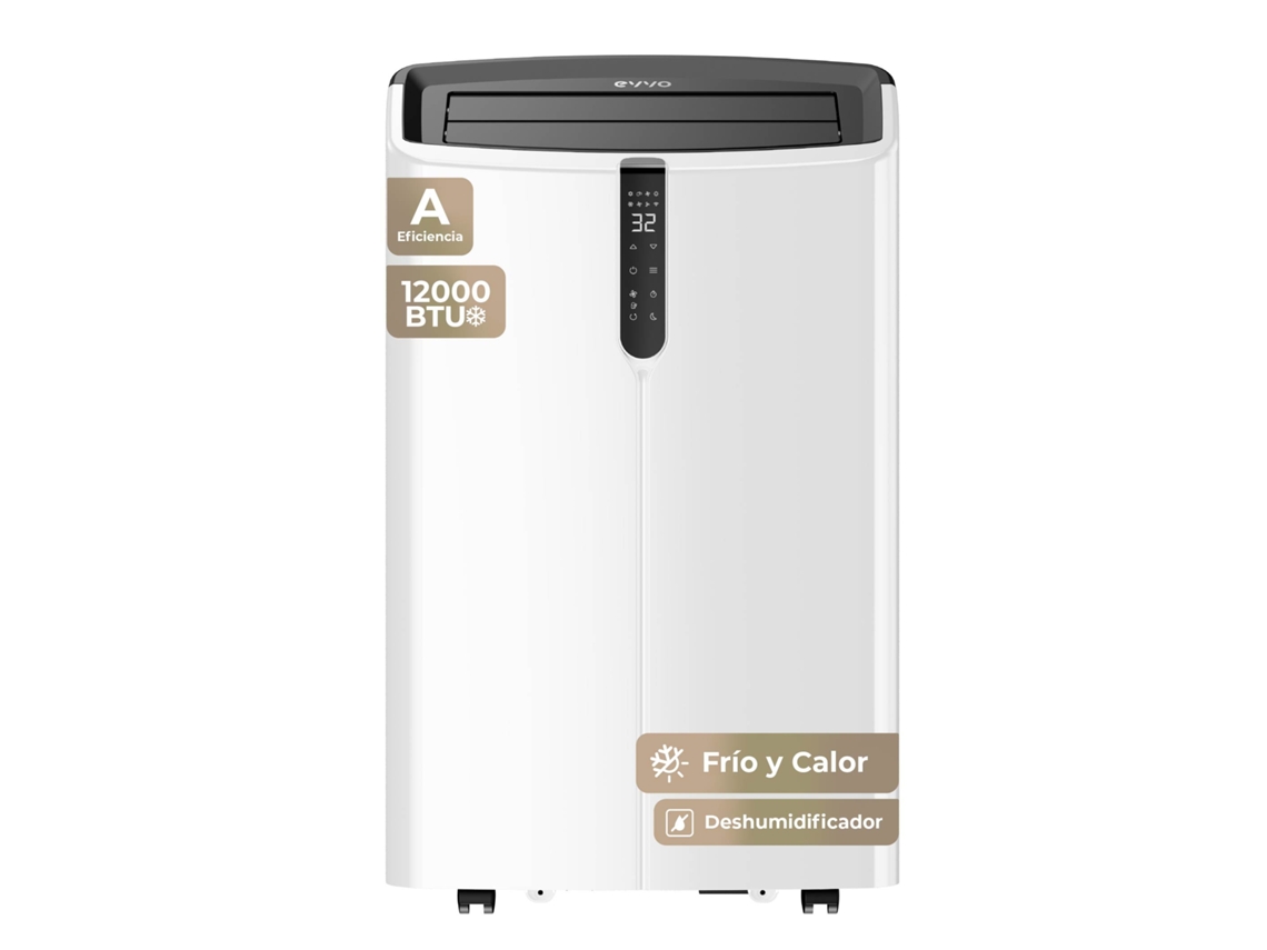 Aire acondicionado portátil EVVO P12 Silent 12 000 BTU frío/calor, bajo consumo, silencioso