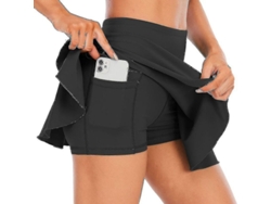 Falda Deportiva Femenina Con Braguita Incorporada Para Correr, Tenis Y Hockey.