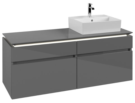 Villeroy &amp Boch Legato Vanity unit B616 1400x550x500mm lavabo a la derecha iluminación LED