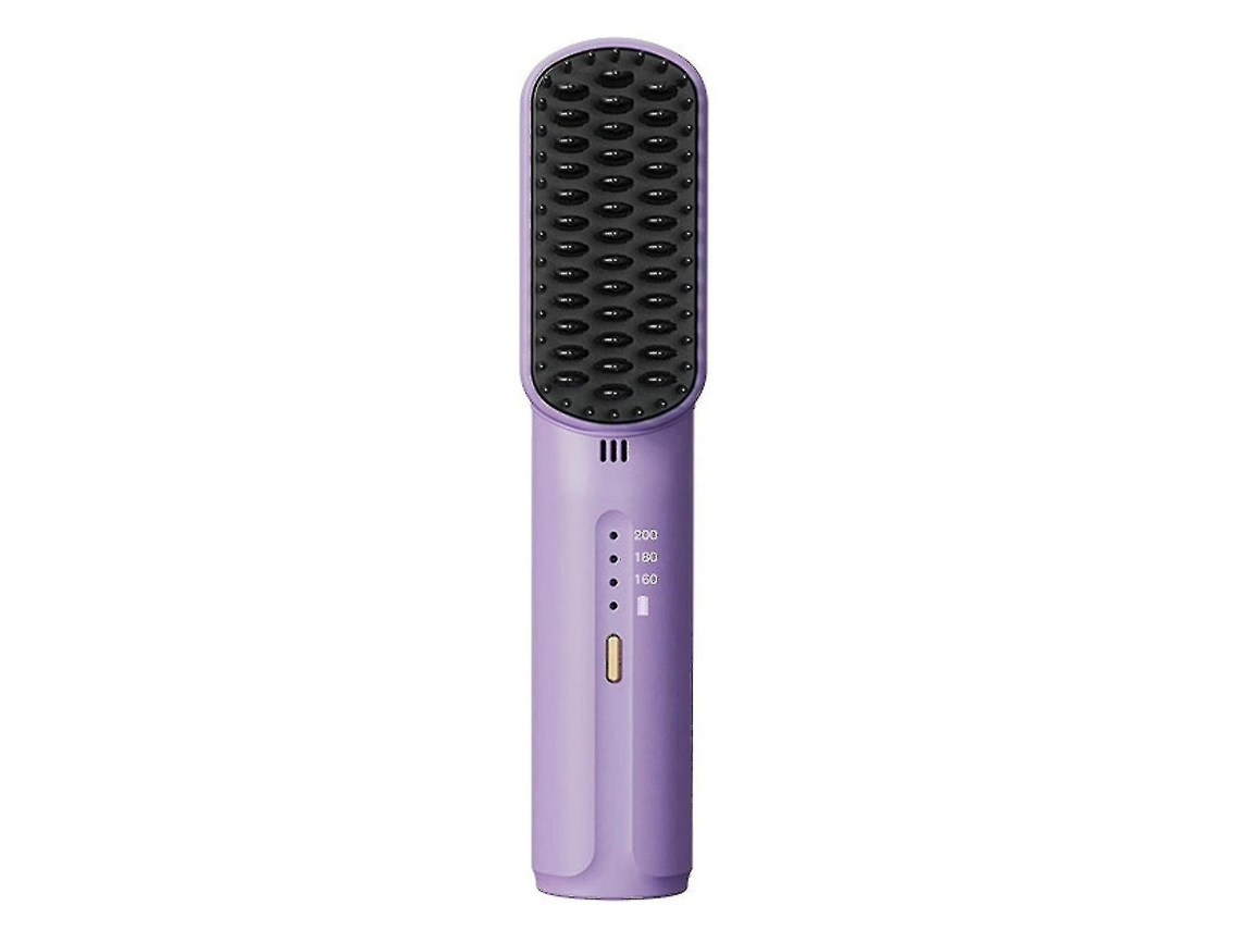 Cepillo alisador de cabello portátil Yunzii, cepillo alisador de cabello inalámbrico, plancha de cabello recargable