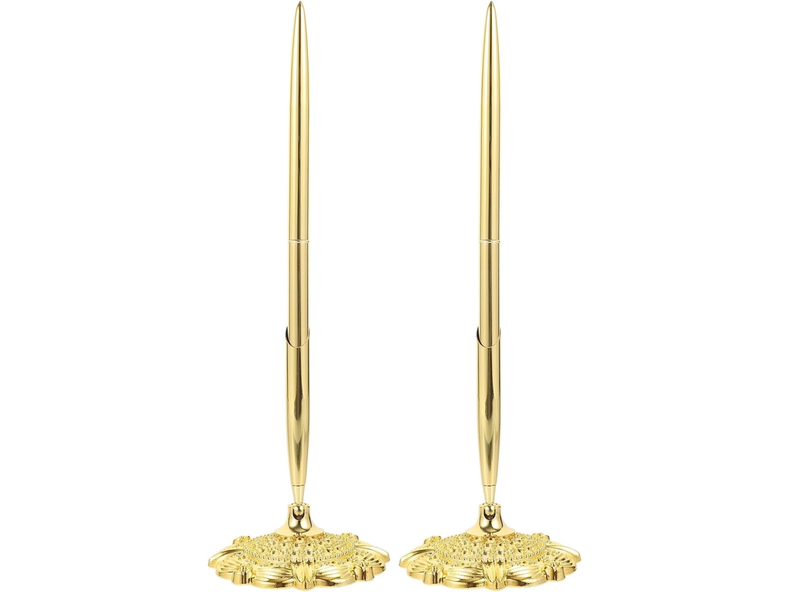Conjunto De 2 Canetas Canetas Douradas Profissionais Para Assinatura, Acessórios Decorativos