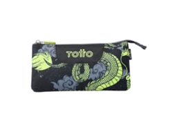 Estuche Escolar Eco-Friendly Tres Compartimentos Azul Dragony Tablero TOTTO