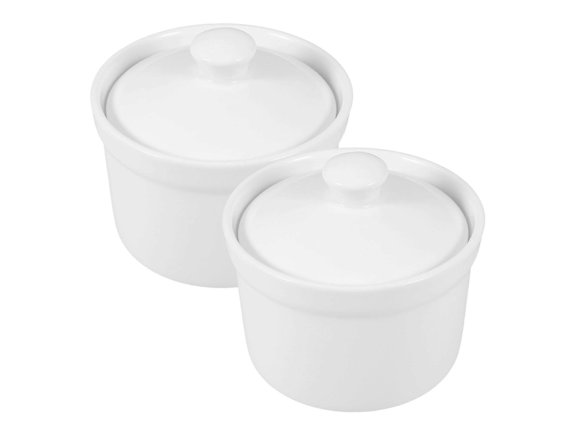 2 Piezas Cuenco De Cerámica Creativa Para Guiso, Olla De Sopa, Restaurante, Postre, Vaso Con Tapa Webake