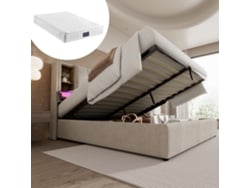 Cama De 140x200 Con Carga Y Almacenamiento Mediante Usb-c.