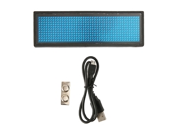 Rebe-tarjeta Led Programable Con Nombre Desplazable Azul, Brillo Ajustable Y Imán Para Hoteles Y Restaurantes