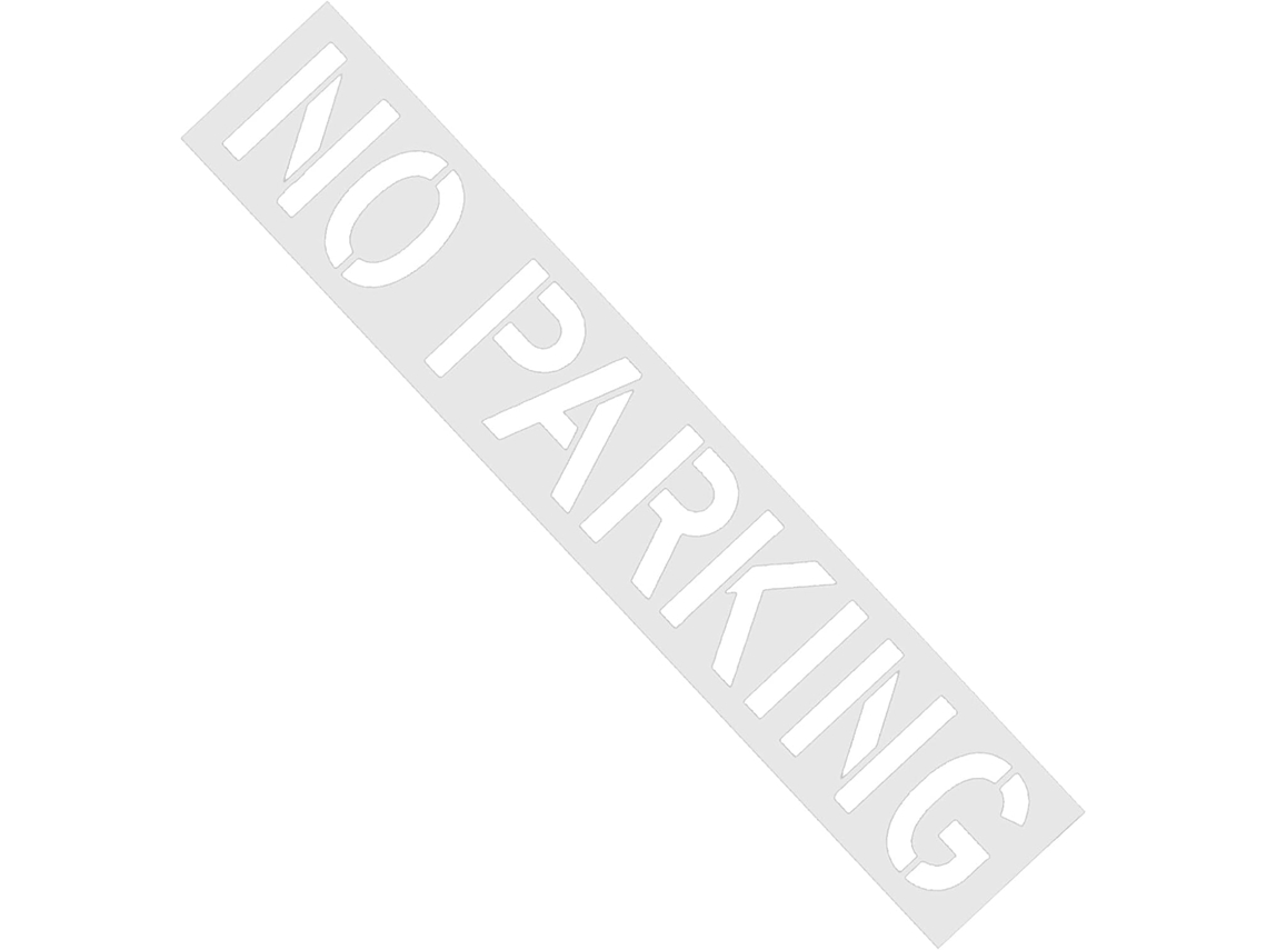 Plantilla De Línea De Prohibido Estacionar - 40,6 X 264,2 Cm. Herramientas De Marcado De Silicona Reutilizables Para Señales.