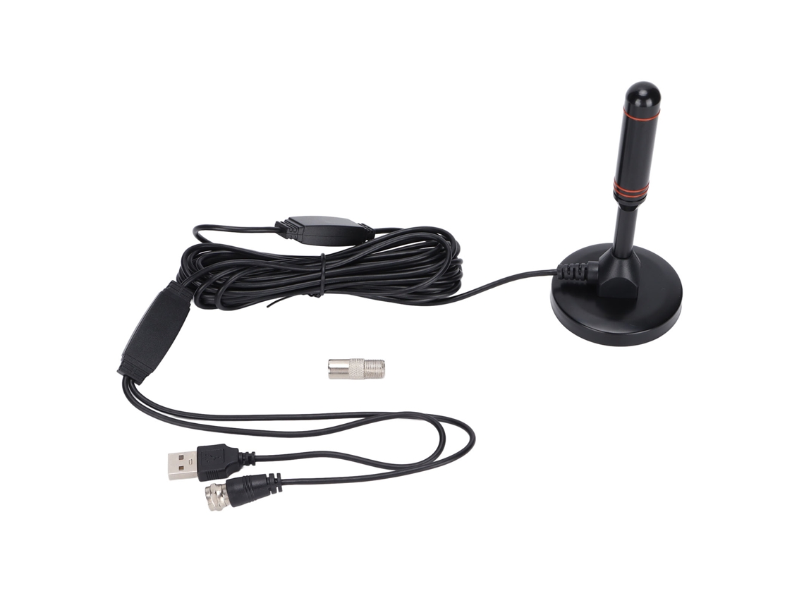 Antena Mali Tv Interior Hd Digital com Base Magnética 80 Milhas S/MARCA