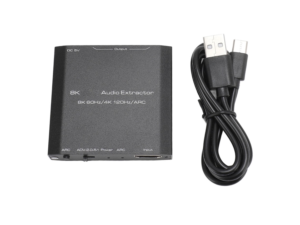 Interfaz Multimedia Con Extractor De Sonido Hd 8k 60hz 4k 120hz Hdr Spdif Óptico De 3,5 Mm