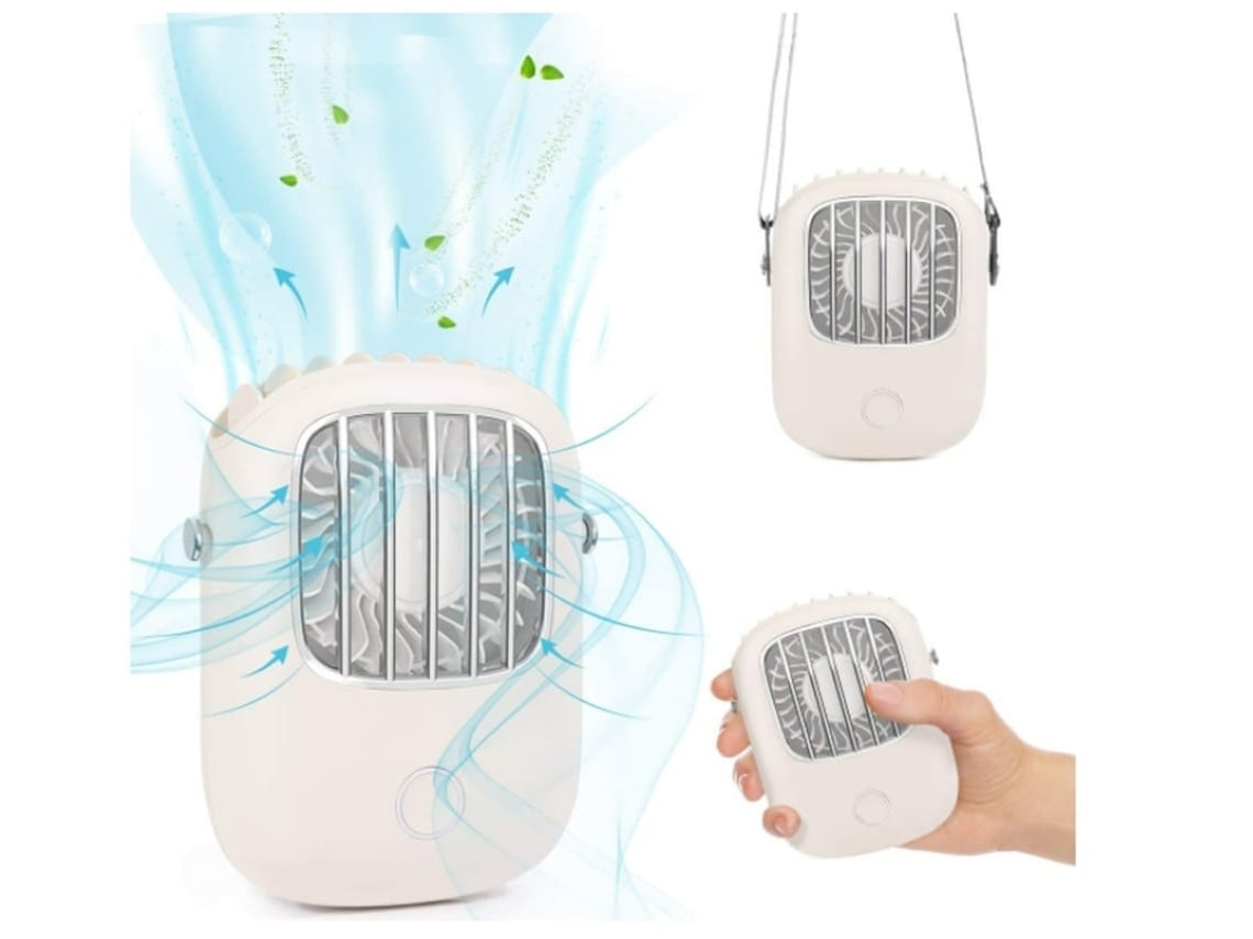 Mini ventilador de mano portátil pequeño de bolsillo recargable por USB blanco USHION