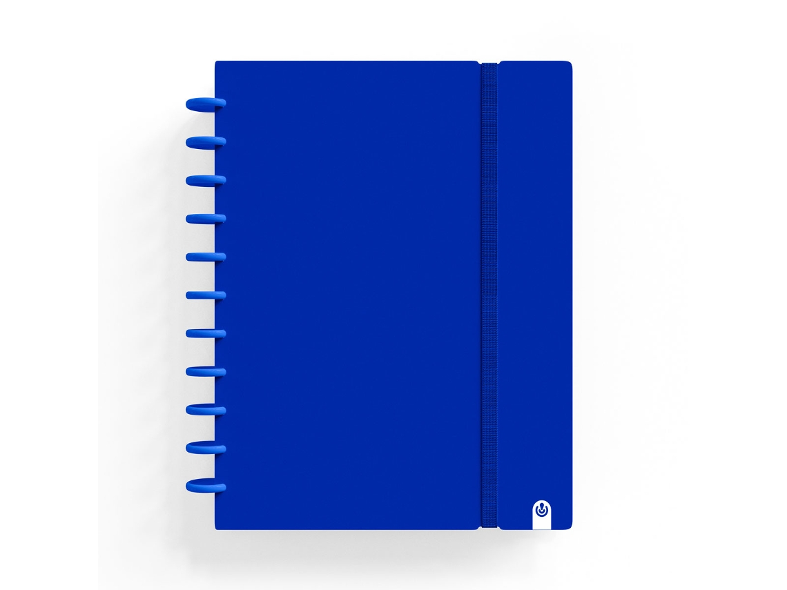 Cuaderno INGENIOX A4 Rayado 80Hj 100G Foam C/Goma Elástica Azul Oscuro 66024011