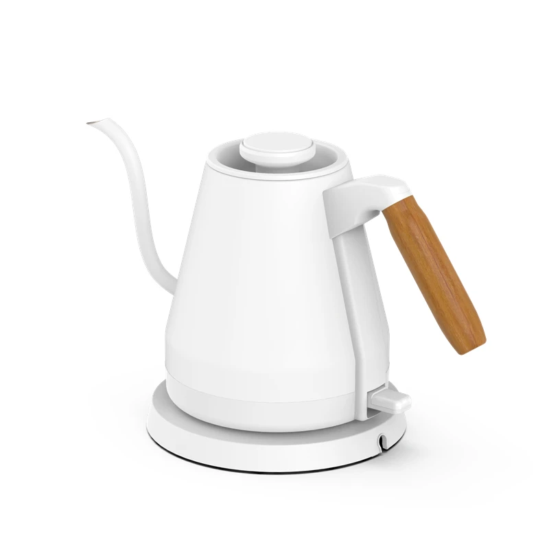 Hervidor Eléctrico (blanco) De 1500 W, Cafetera De Goteo, Tetera, Hervidor Con Boquilla De Acero Inoxidable 304, 800 Ml