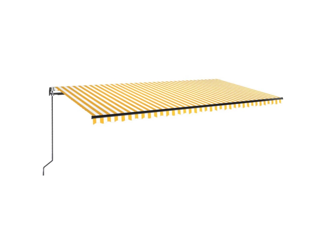 Maison Exclusive - Toldo Retráctil Automático Amarillo Y Blanco 600x350 Cm