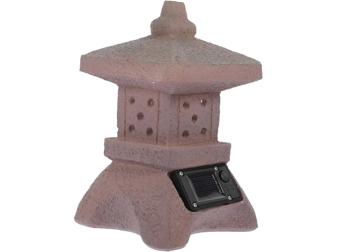 Lámpara Solar Decorativa De Resina Para Jardín O Patio Exterior.