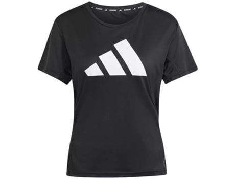 Camiseta de Mujer ADIDAS Corta Run It Negro (X/S)