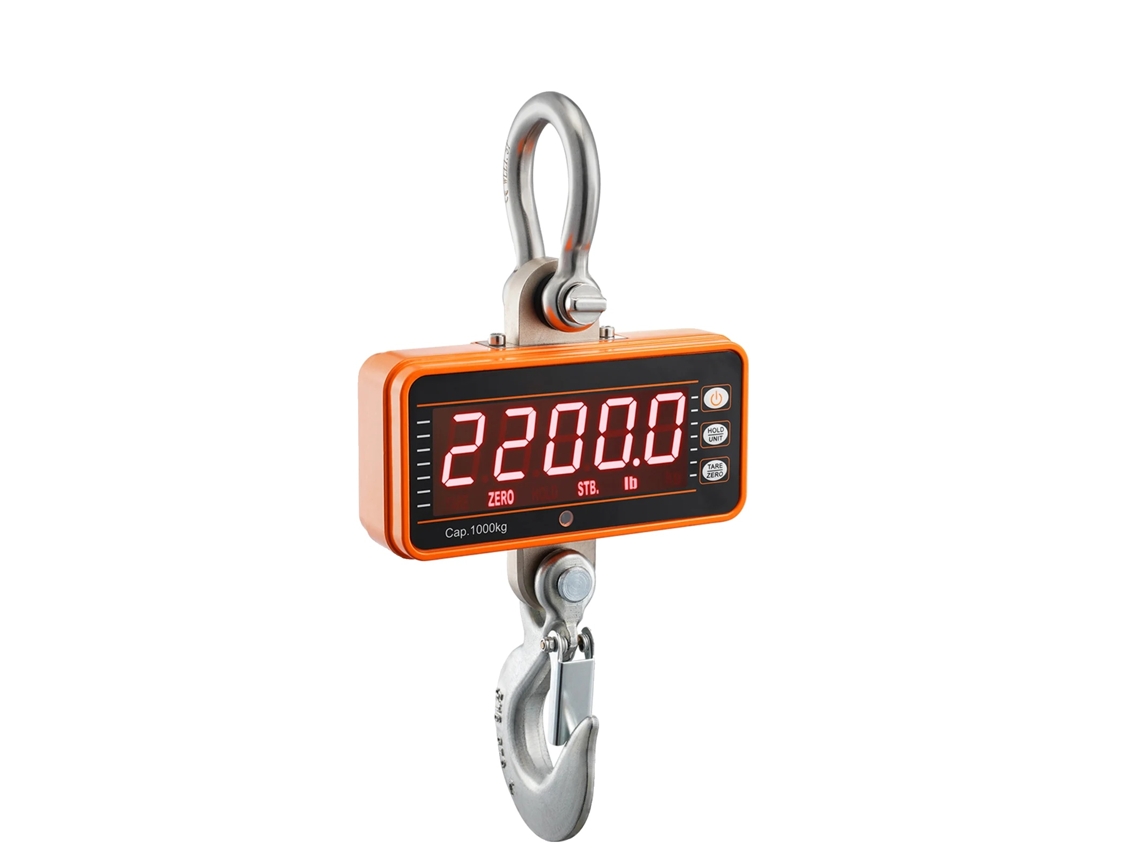 Báscula de grúa digital, capacidad de 2200 lb, función de control remoto, 1000 kg OEM
