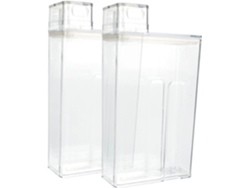 Kit De 2 Baldes Para Loção E Detergente Líquido, Plástico Transparente, Design Criativo, Fácil De Usar E Armazenar Para