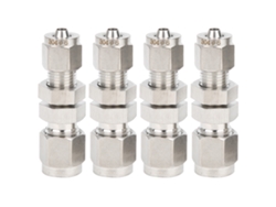 2026velora-4 Piezas Conector De Pared Recto De Compresión 2-touch Con Ferrules Acero Inoxidable 304 Ф6x4