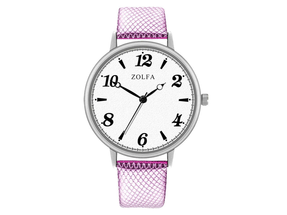 Reloj De Pulsera Analógico De Cuarzo Para Mujer Con Correa De Pu, Estilo Moderno (rojo Y Rosa)