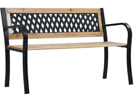 Banco de jardín VIDAXL Marrón Madera (120x53x77 cm)