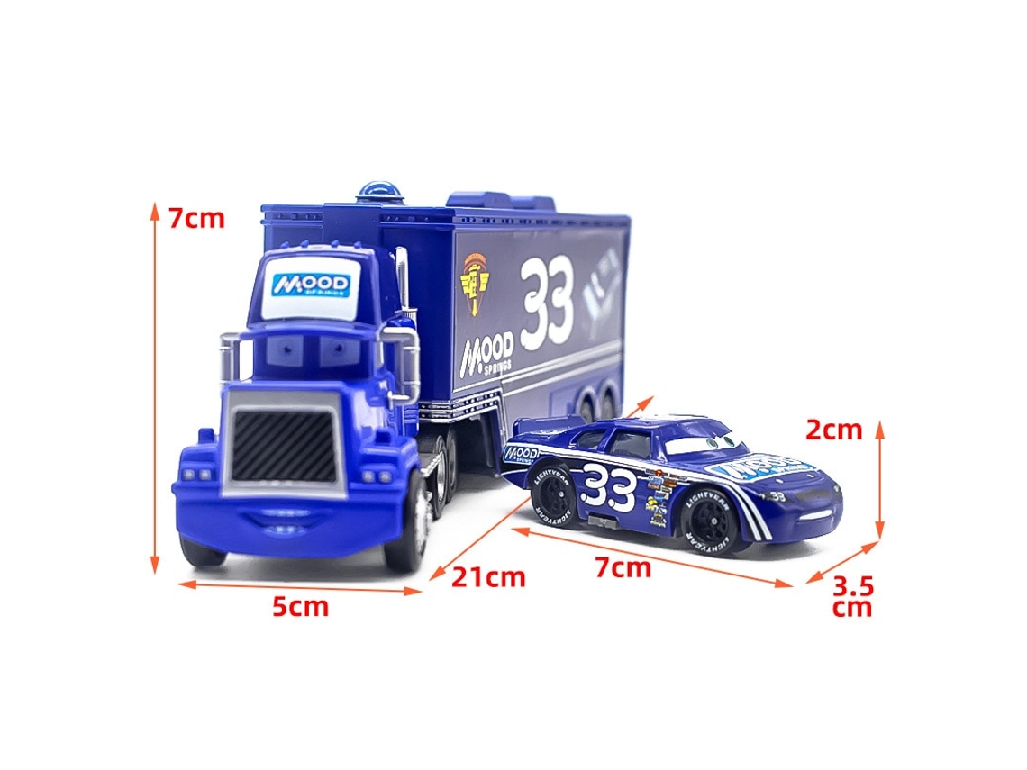 Set takara tomy pixar car 3 jackson mack uncle truck 1:55 diecast metal car model toy boy christmas gift