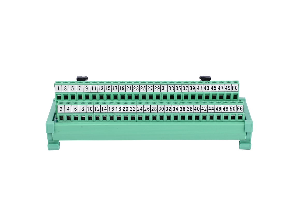 Placa De Interfaz Plc Idc-50p, Bloque De Terminales Con Conector, Montaje En Riel Din De 35 Mm