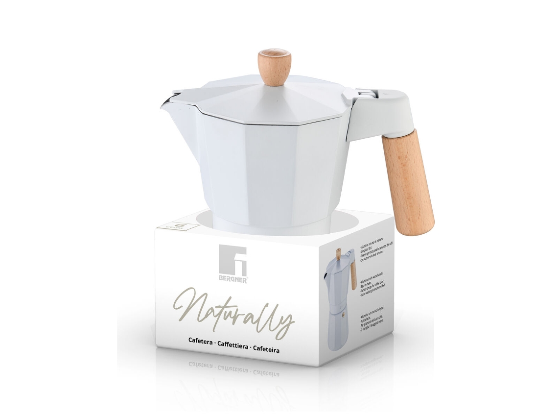 Cafetera Italiana BERGNER NATURALLY BG Madera Aluminio