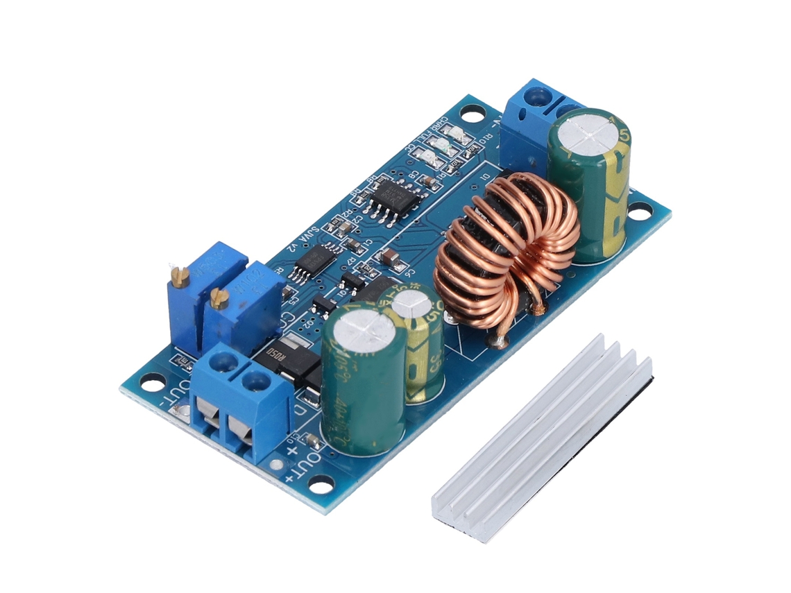 Módulo Convertidor De Voltaje Buckboost Ajustable, Entrada De 5-30 V, Salida De 0,5-30 V, 3 A, 35 W.