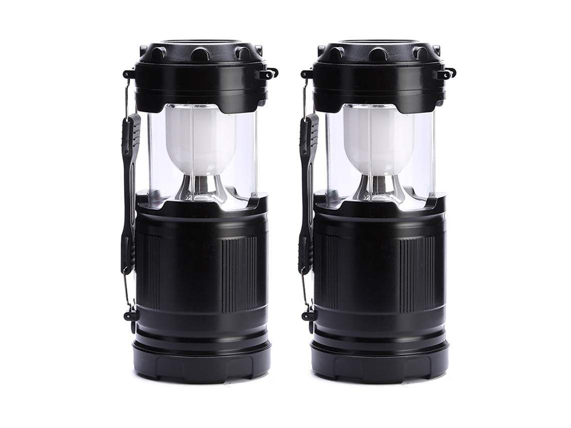 Paquete de 2 linternas LED para acampar, kit de supervivencia para huracán, tormenta de emergencia, linterna portátil al aire libre