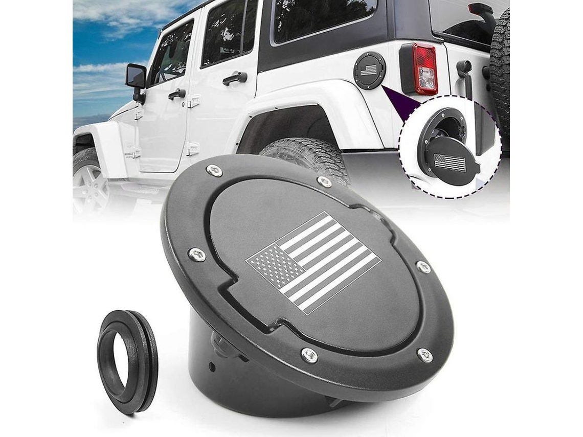 Tapón De Combustible Con Bandera Estadounidense Para Jeep Wrangler Jk Sport Sahara Unlimited 2007-2018