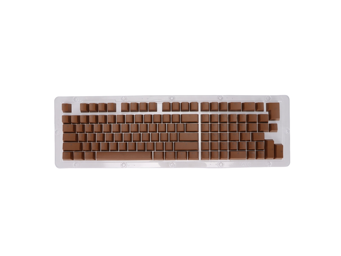 Teclas Oem Pbt Translúcidas De 114 Teclas Para Teclado Mecánico Con Mini Retroiluminación Marrón Claro.