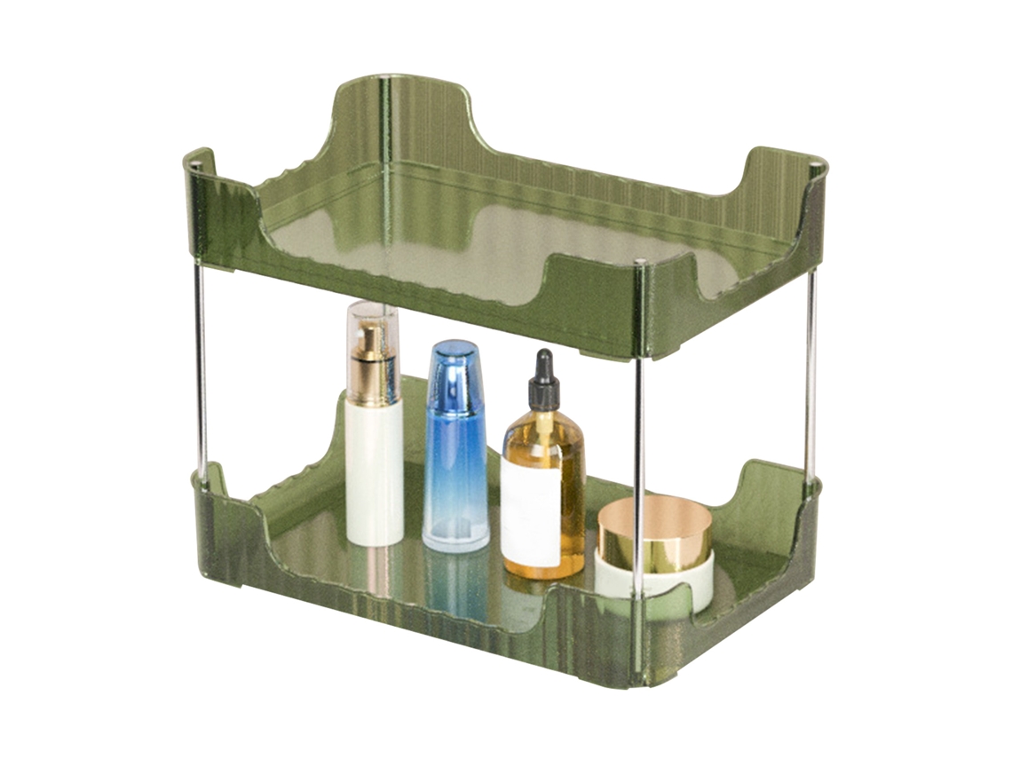 Estantería De Escritorio De Dos Niveles, Sencilla Y Lujosa, Para El Hogar, El Baño Y La Oficina - Verde Esmeralda