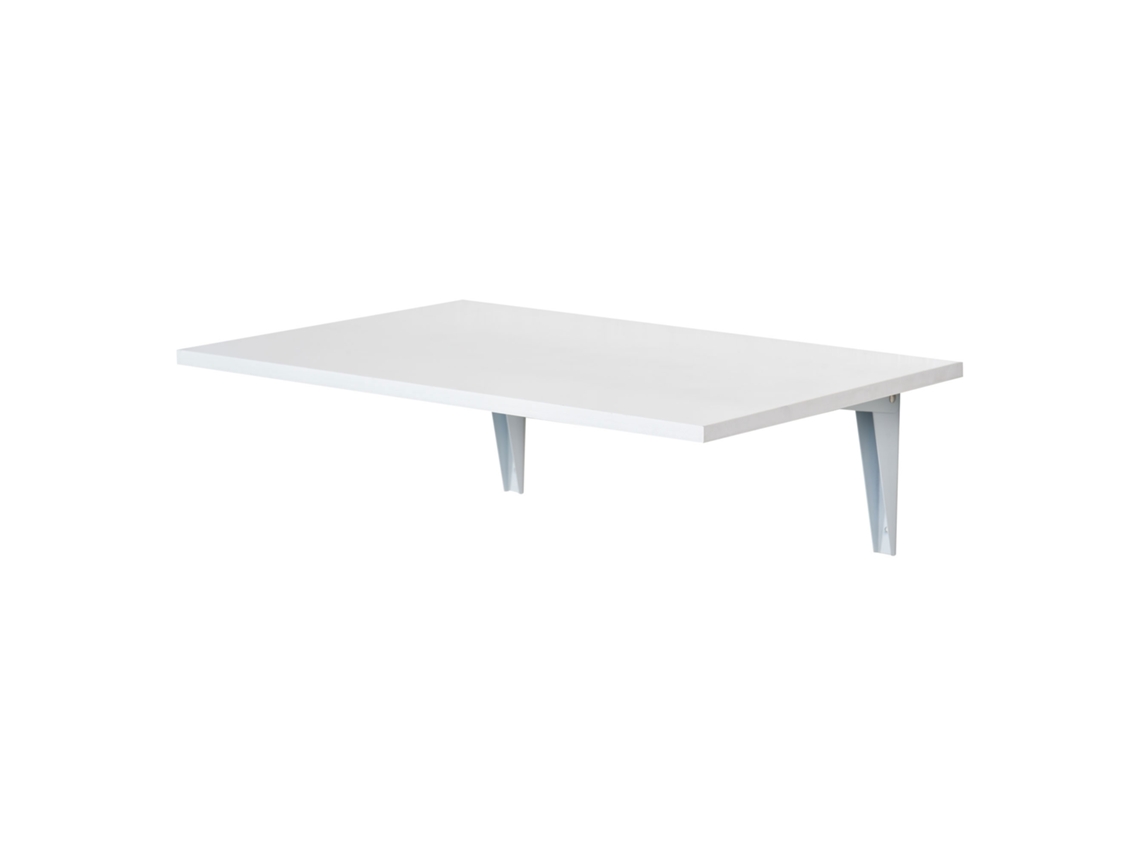 Mesa plegable de pared ZENCORE SERVICES, MDF, estructura metálica, para cocina y salón, blanca, 60x40x20cm