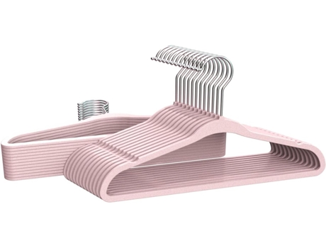Percha de Resina Infantil Percha Cadete Color Rosa Percha Resina Resistente con Muescas Antideslizantes 28cm Pack 24 Unidades COM-FORT HOUSE